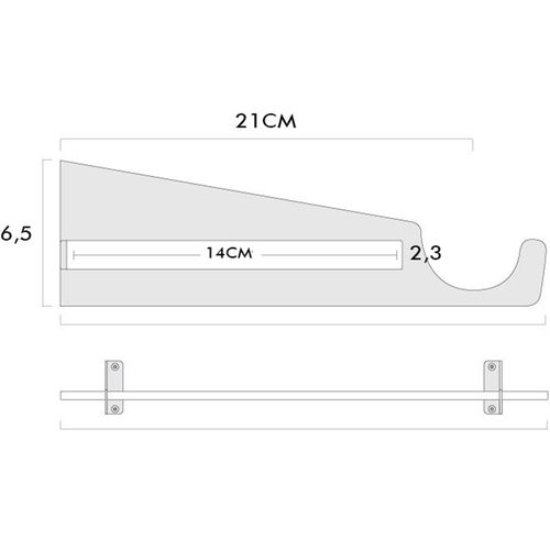 LAM016 Walnut Decorative Wooden Wall Shelf slika 9