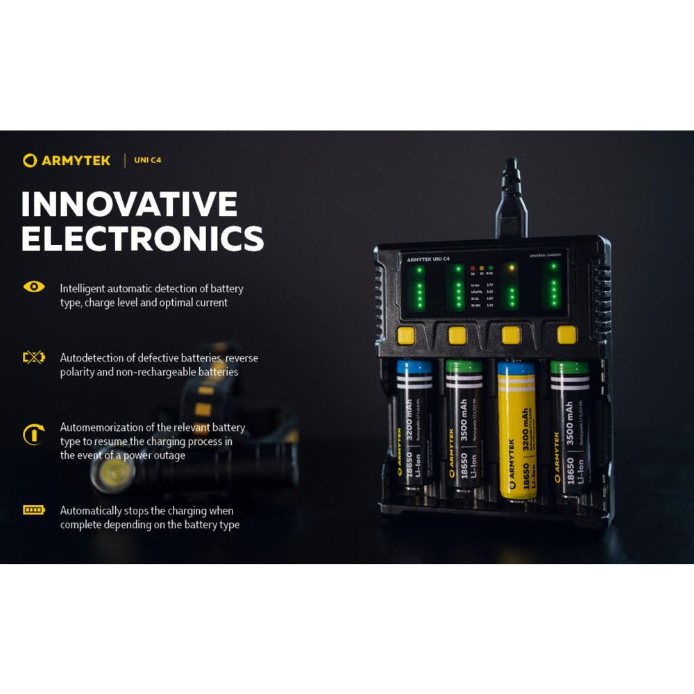 Armytek Univerzalni punjač za baterije UNI C4 slika 17