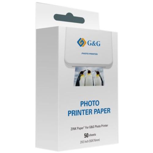 ZINK Photo Paper for Canon, G G, Huawei, HP, Polaroid, Xiaomi printers, 50pcs slika 1