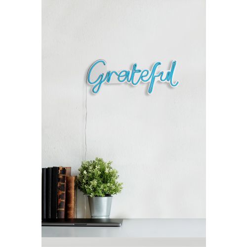 Wallity Ukrasna plastična LED rasvjeta, Grateful - Blue slika 13