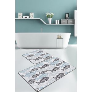 Set podmetača za kupatilo Aqua Fish Djt Multicolor (2 komada)