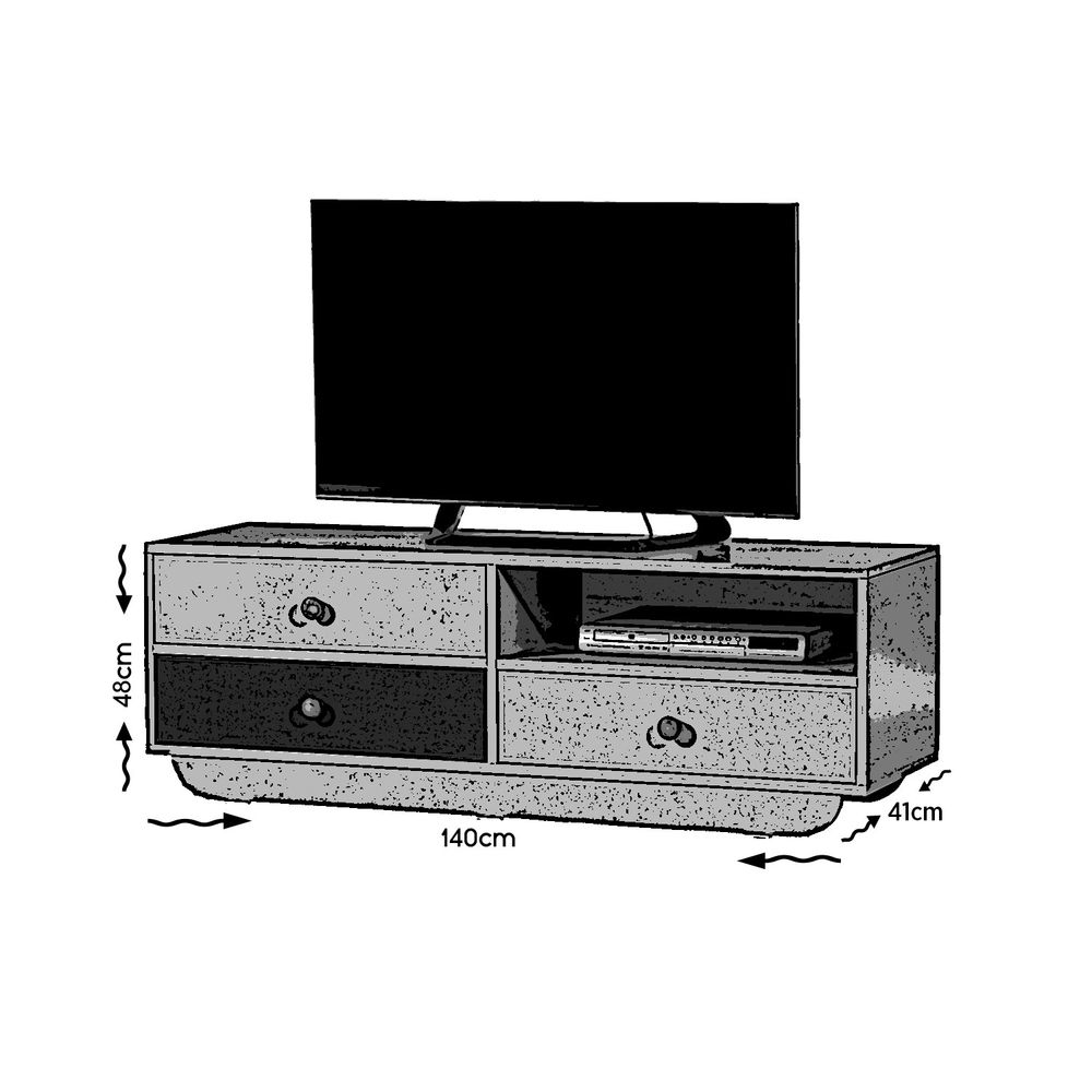 TV stalak Casablanca - Bijeli i Plavi slika 3
