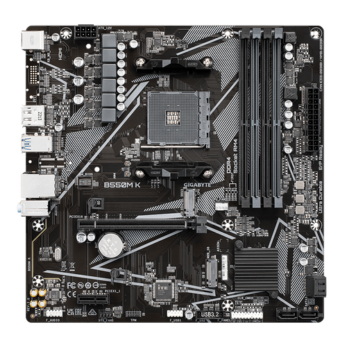 GIGABYTE B550M K, DDR4, SATA3, USB3.2Gen1, DP, AM4 mATX slika 4