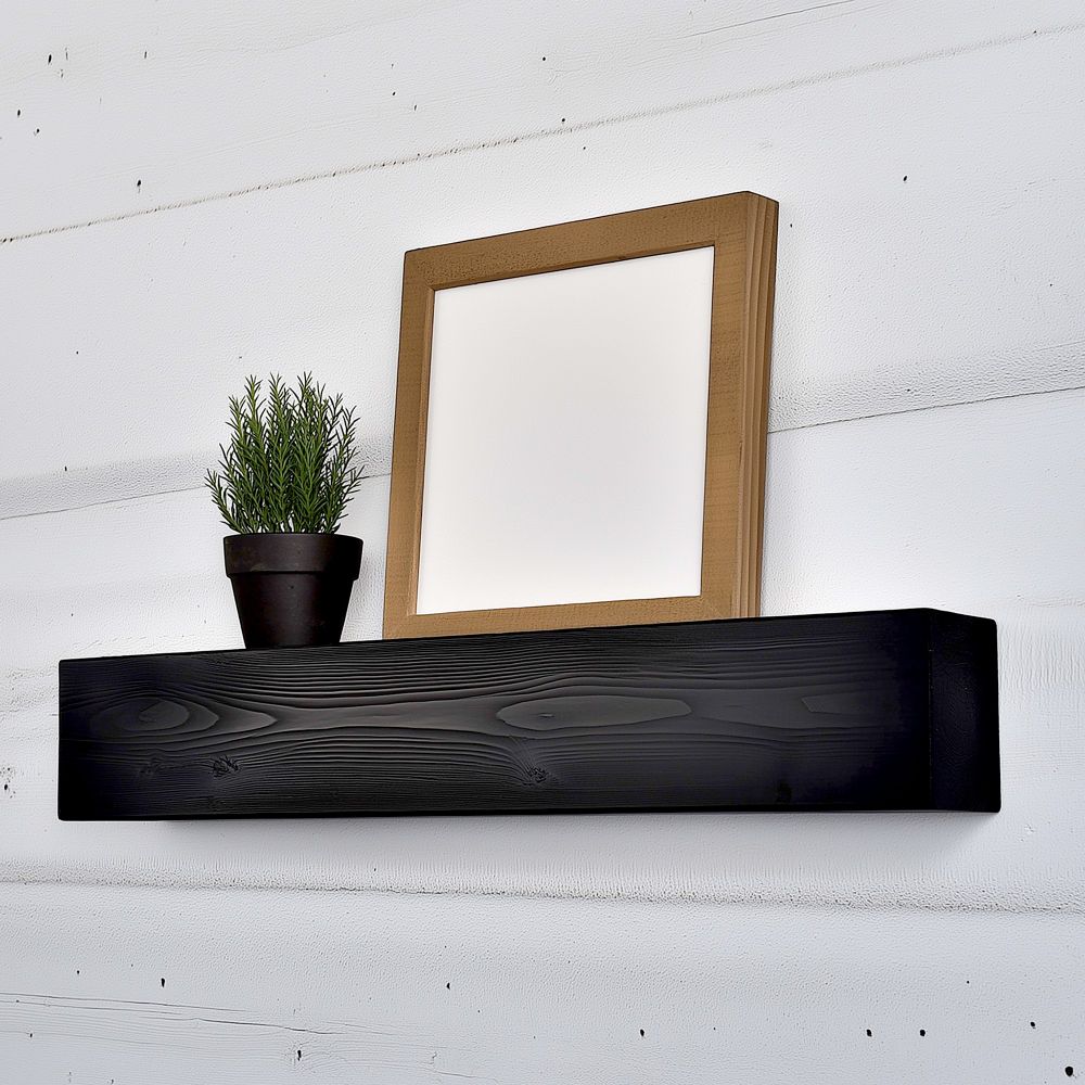 Raf286 Black Decorative Wooden Wall Shelf slika 4