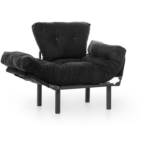 Atelier Del Sofa Fotelja, Crno, Nitta Single - Black slika 6