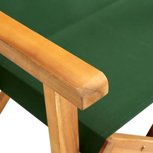 Redateljska stolica od masivnog bagremovog drva zelena slika 7