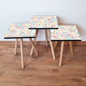 Nesting Table 3Shp216 - Višenamjenski Set Stolova (3 Komada)