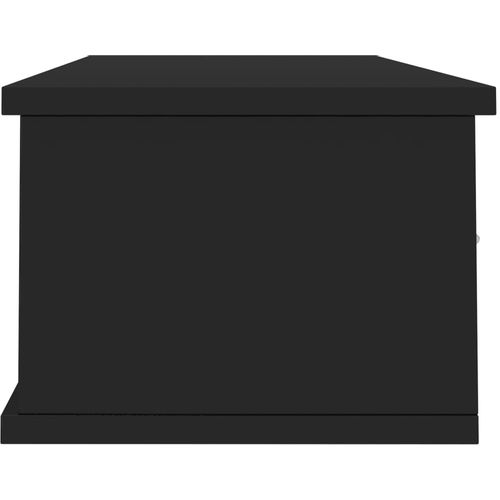 Zidna polica s ladicama sjajna crna 88x26x18,5 cm od iverice slika 5