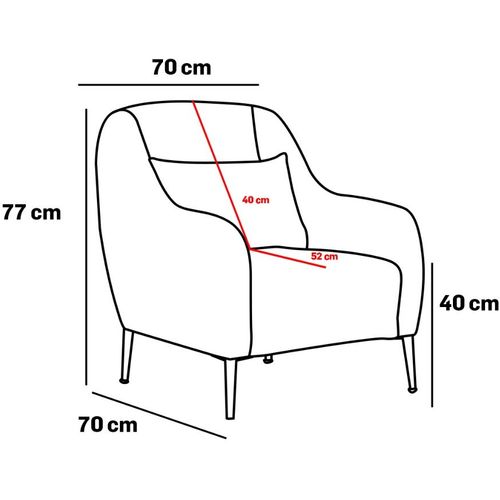 Atelier Del Sofa Sofa, Sivo, Venus 1-Seat - Grey slika 9