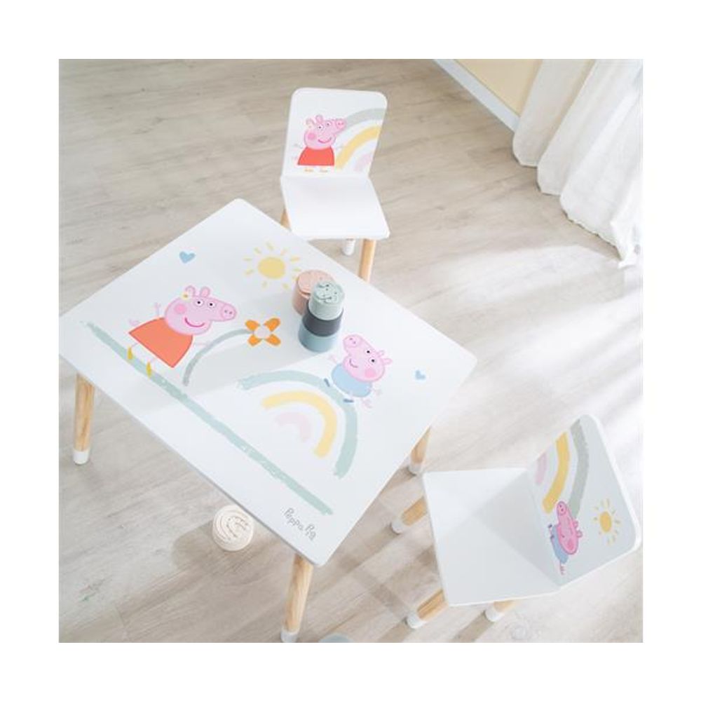 Roba Kids Drveni dječji sto i stolice Peppa Pig slika 4