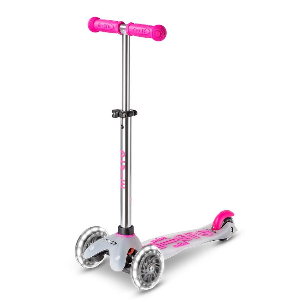 Micro Romobil Mini Deluxe Flux LED, Neon Pink slika 1