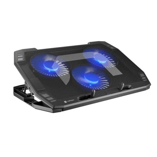 Natec NPL-1926 ORIOLE, Notebook Cooling Stand 17.3", 3x 12cm Fan, Fan Speed Control, Adjustable Tilt, LED Backlight, 2 USB Ports, Black slika 2