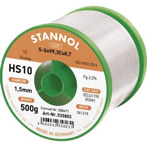 Stannol HS10 2510 lemna žica, bezolovna svitak  Sn99,3Cu0,7 ROM1 500 g 1.5 mm