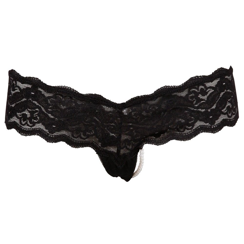 Cottelli DONJE RUBLJE String pearls black XL slika 7