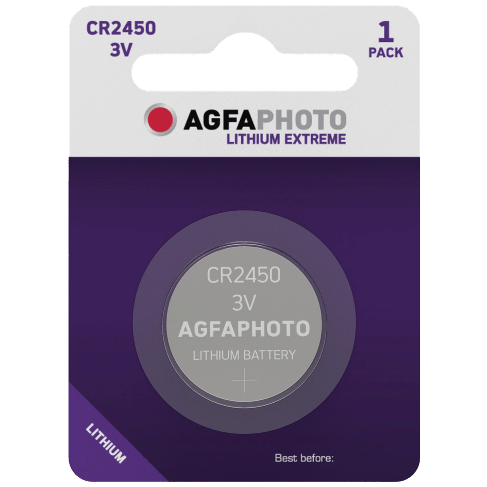 Agfa Baterija litijska, CR2450, 3V, dugmasta, blister 1 kom. - CR2450 B1 slika 1