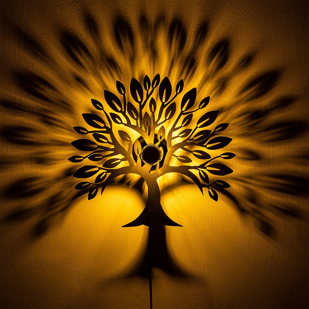Zidna lampa 'Heart Tree V2' u crnoj boji slika 4