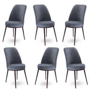 Dexa - Fume, Smeđi Set Stolica (6 Komada)