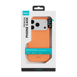 Benks Magnetic Vita Pro silikonska maskica za iPhone 17 Pro Max narančasta (gumb za upravljanje kamerom)