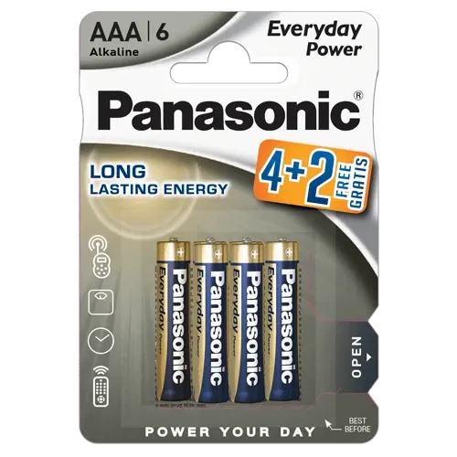 Panasonic baterije LR03EPS/6BP-AAA Alkaline Everyday 6 komada slika 1