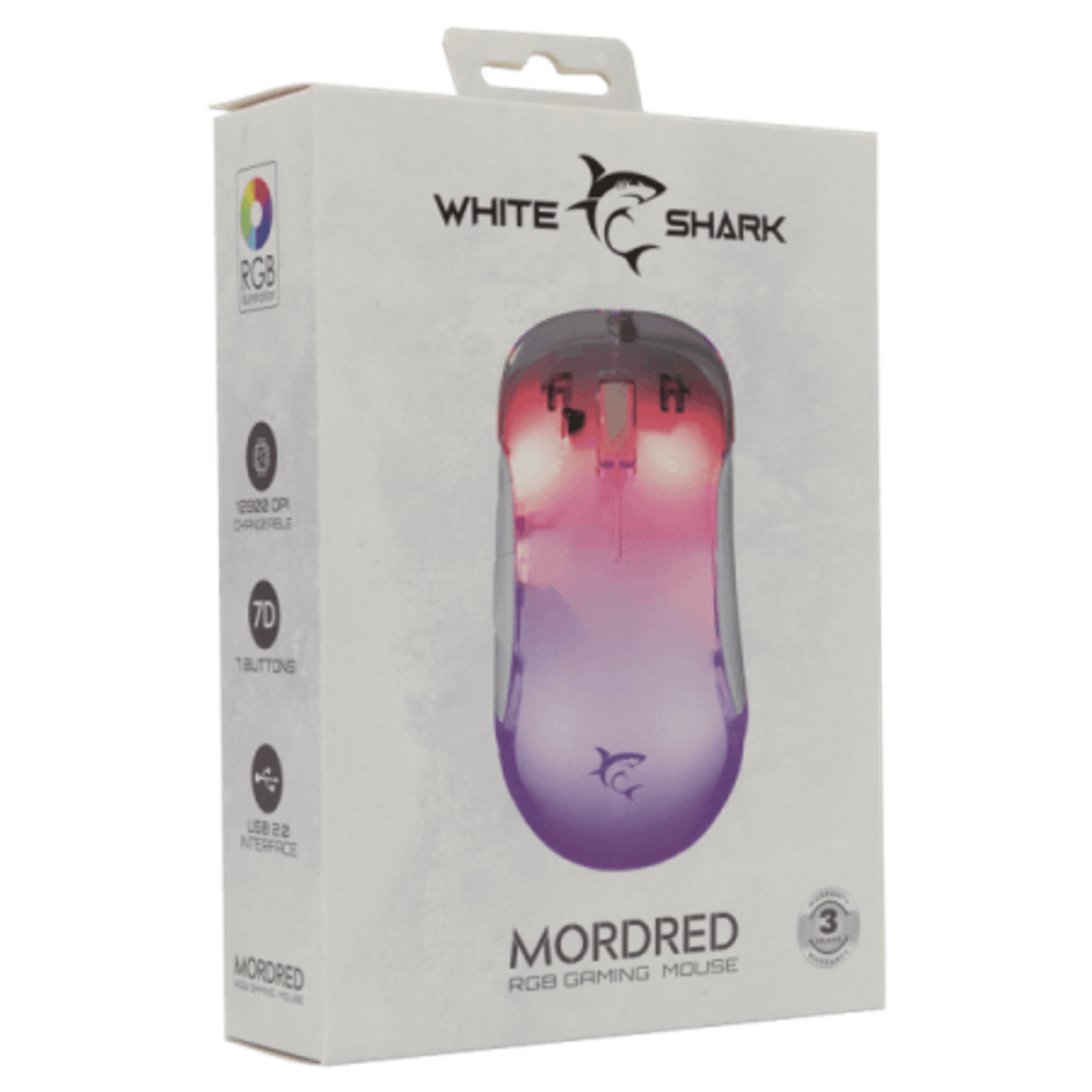 White Shark Miš GM-5017 MORDRED, Bijela slika 5