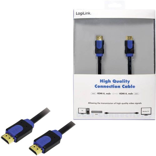 LogiLink HDMI priključni kabel HDMI A utikač, HDMI A utikač 3.00 m crna CHB1103  HDMI kabel slika 4