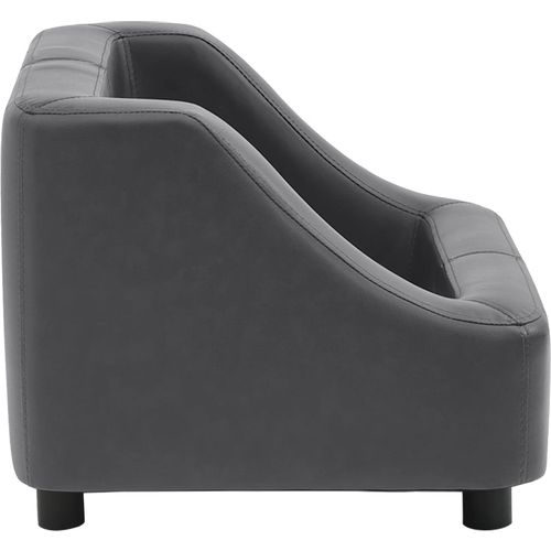 Sofa za pse siva 67 x 52 x 40 cm od umjetne kože slika 4