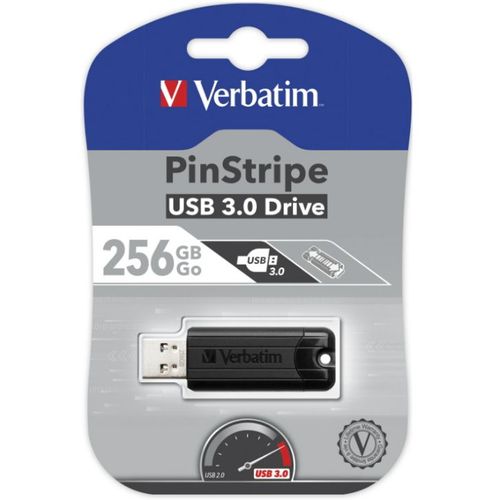 USB 256GB 3,0 Verbatim Store'n'go Pinstripe V049320 crni slika 1