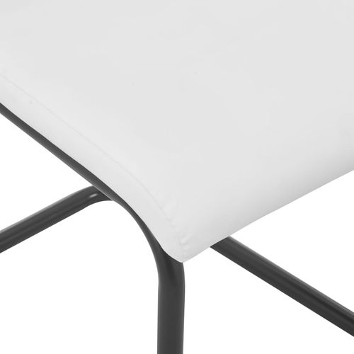 Konzolne blagovaonske stolice od umjetne kože 2 kom bijele slika 23