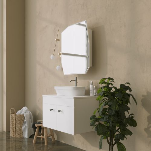 Woody Fashion Quartz Cabinet - White slika 2