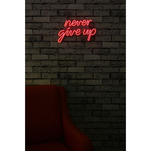 Wallity Never Give Up - Crvena dekorativna plastična LED rasveta slika 3