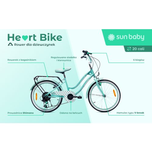 Dječji bicikl 20" Heart Bike tirkizni slika 3