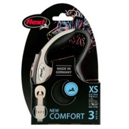 FLEXI NEW COMFORT VODILICA ZA PSE CRNA XS, 3m, 25kg slika 2