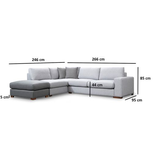 Atelier Del Sofa Kutna garnitura, Sivo Svijetlo siva, Loop 1 slika 11