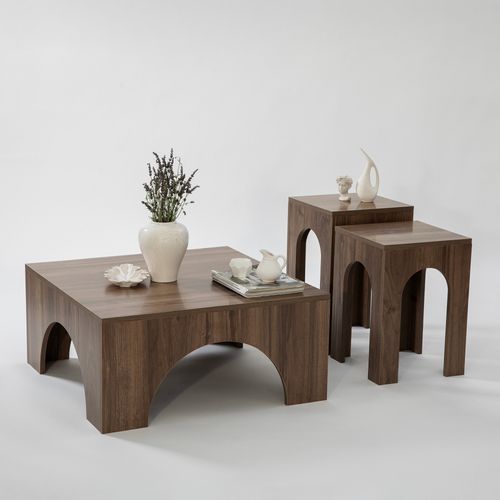 Collesium 2 - Walnut Walnut Coffee Table Set slika 7