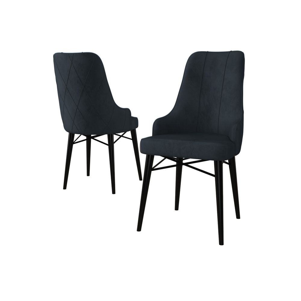 Neta - Set Crnih Stolica (4 Komada) slika 2