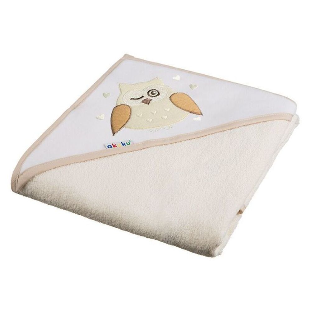 A1241 dječji ručnik s kapuljačom owl ecru slika 1