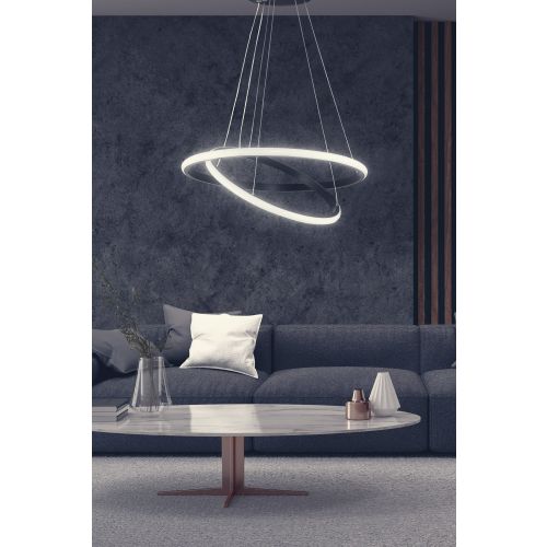 Leonis Black-White Light Black Chandelier slika 2