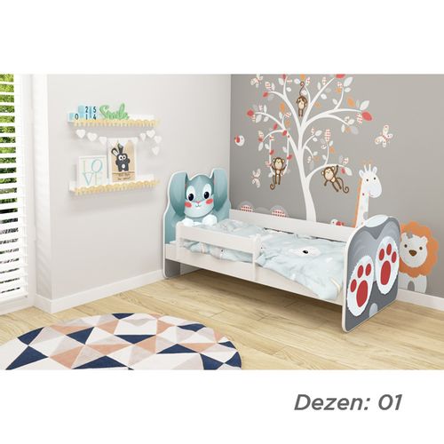 Deciji krevet ACMA VII ANIMALS 160x80 dusek 7 cm1 slika 1