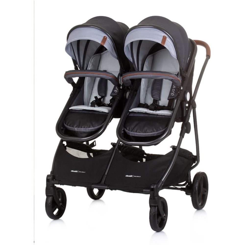 Chipolino Kolica za blizance Duo Smart Silver Grey Kbds02402Sg slika 7