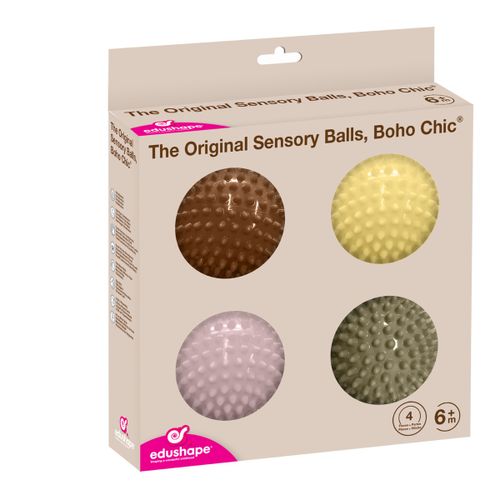 Edushape lopte Sensory Balls 10cm - 4 kom - Boho Chic slika 1