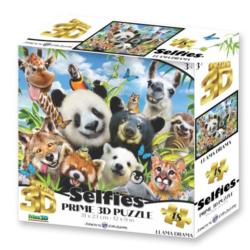 Puzzle 3D- selfie - lama drama 48 kom 31x23cm slika 1