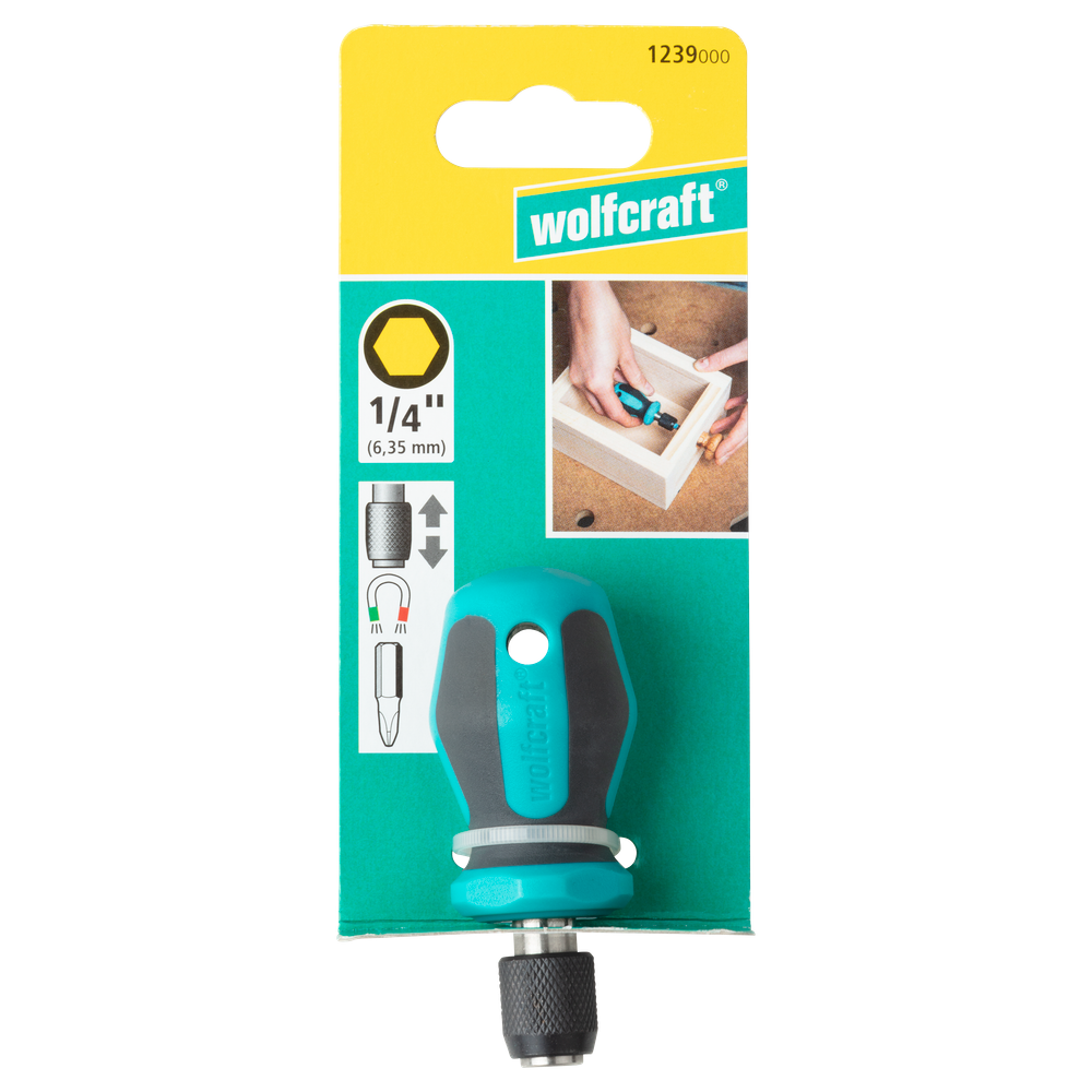 Wolfcraft Odvijač / Ručka Za Bit Nastavke Magnetna Kratka 76 mm – 1239000 slika 6