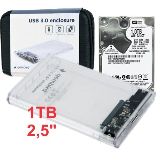 HDD 2.5 * 1TB SET USB 3.0 SATA eksterno kuciste + 1TB WD10JUCT WD  EE2-U3S9-6 (3999) slika 7