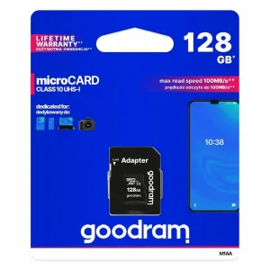 Memorijska kartica GOODRAM microSD SD 128GB CLASS 10 UHS I 100MB/s s adapterom
