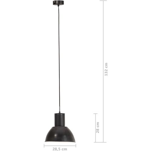 Viseća svjetiljka 25 W crna okrugla 28,5 cm E27 slika 34