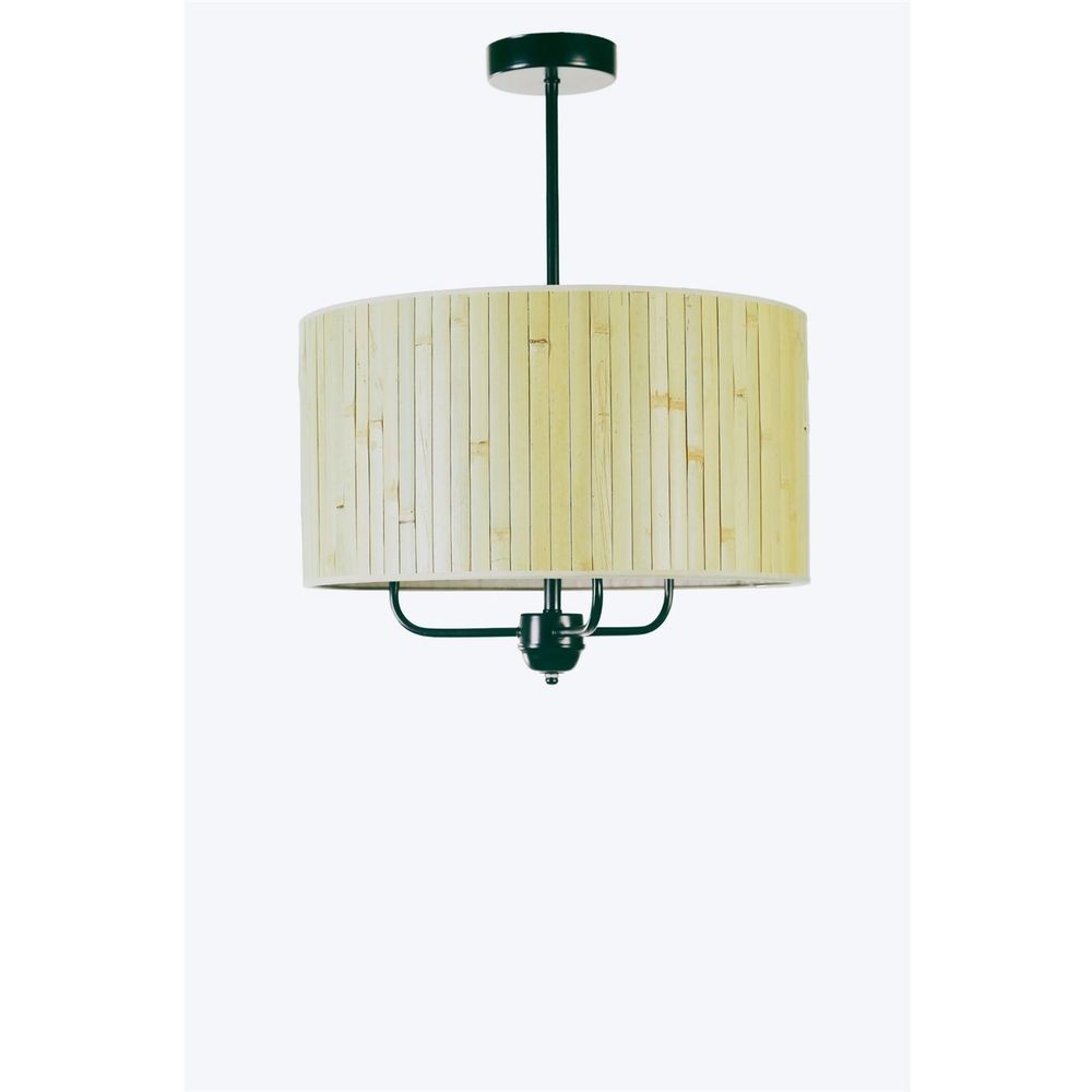 Bambu 08 Abajurlu 3 Lü Sarkıt Avize - Oak Green slika 2