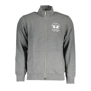 LA MARTINA MEN'S GRAY ZIPPED SWEATSHIRT