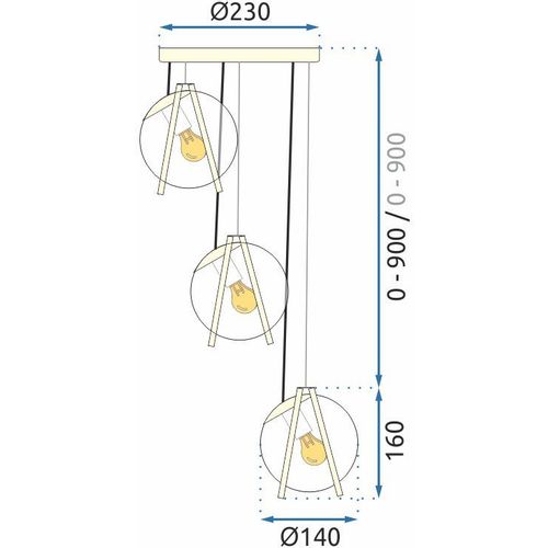 Lampa APP1088-1CP GOLD WHITE slika 7