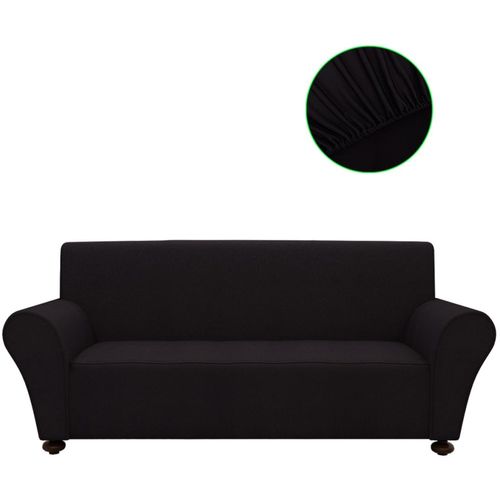 131081 Stretch Couch Slipcover Black Polyester Jersey slika 16
