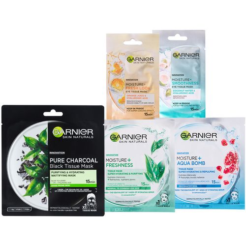 Garnier Skin Naturals Maske za lice i oči paket 4 + 1 gratis slika 1